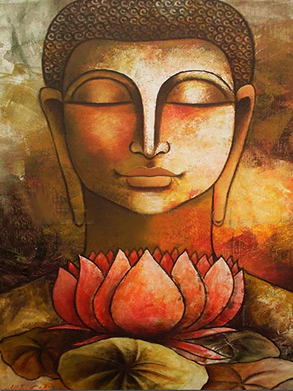 Buddhist Buddha painting on canvas BUD0072