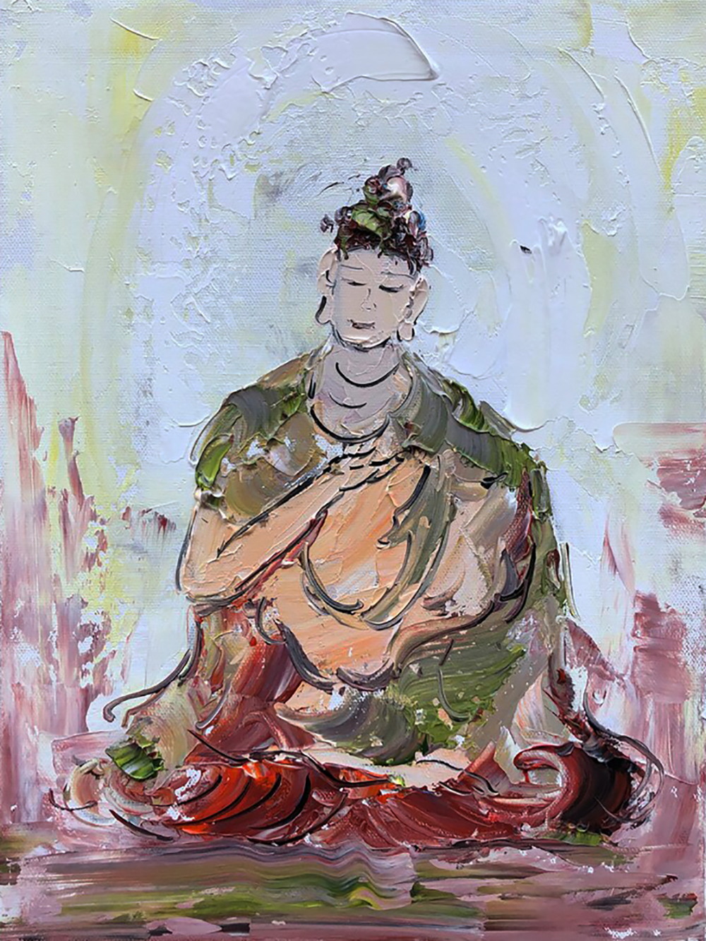 Buddhist Buddha painting on canvas BUD0100