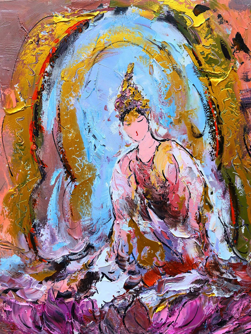 Buddhist Buddha painting on canvas BUD0101