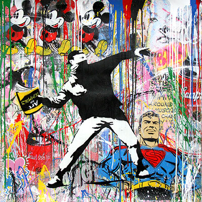 Mr Brainwash replica painting Brain8