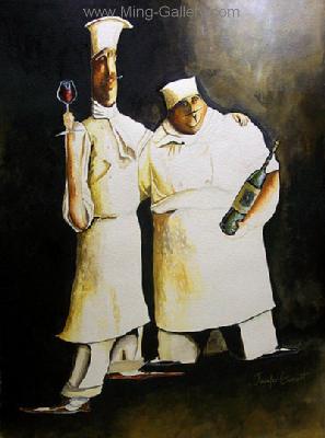 Chefs painting on canvas CHE0001