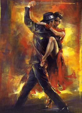 Dancing painting on canvas DAN0010