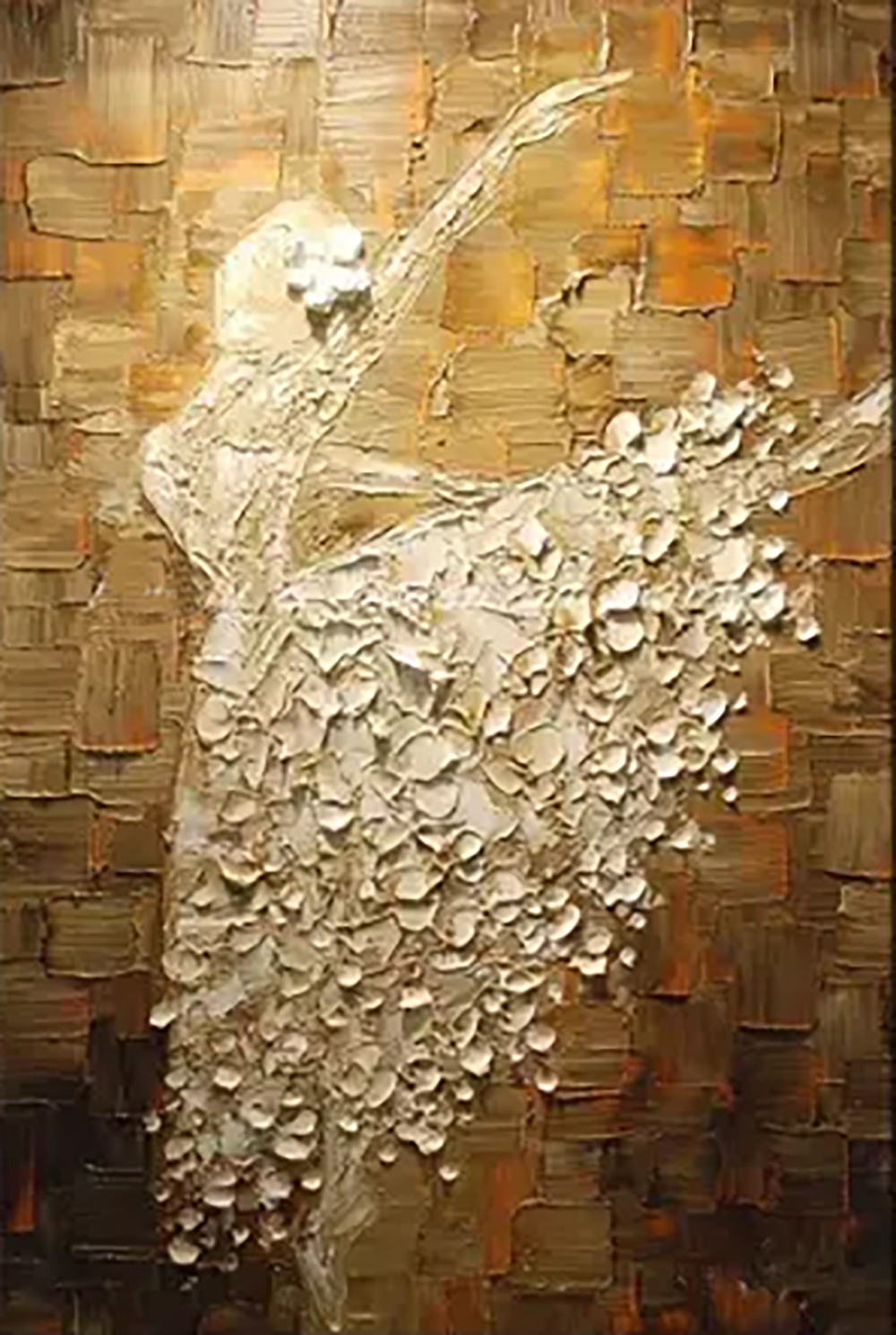 Dancing Textured painting on canvas DAN0027