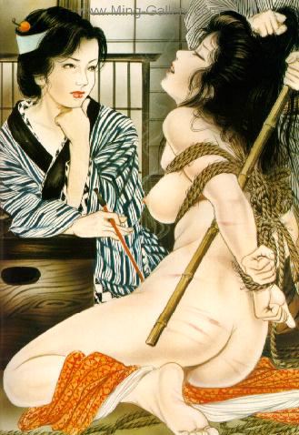 Japanese Erotic Art painting on canvas ERJ0005