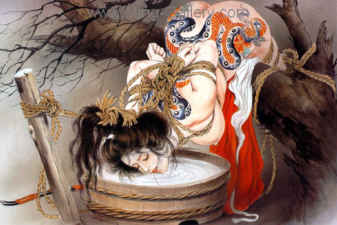 Japanese Erotic Art painting on canvas ERJ0016