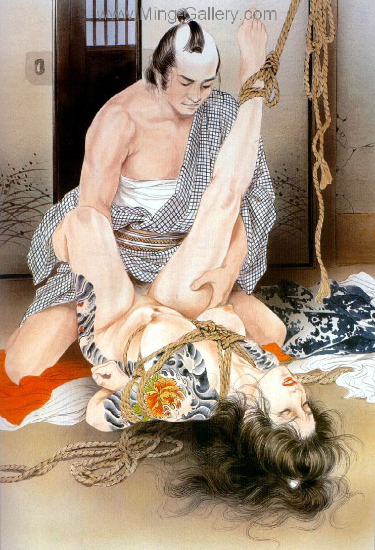 Japanese Erotic Art painting on canvas ERJ0019