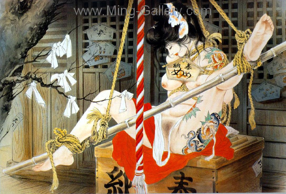 Japanese Erotic Art painting on canvas ERJ0022