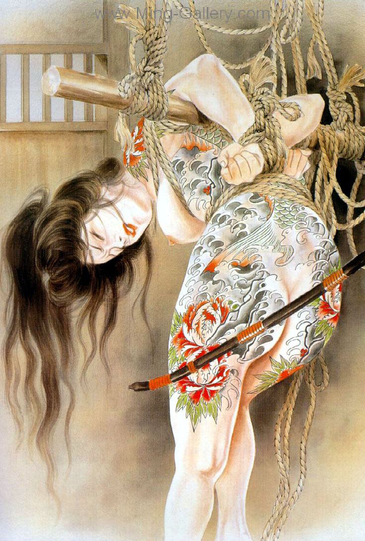 Japanese Erotic Art painting on canvas ERJ0024