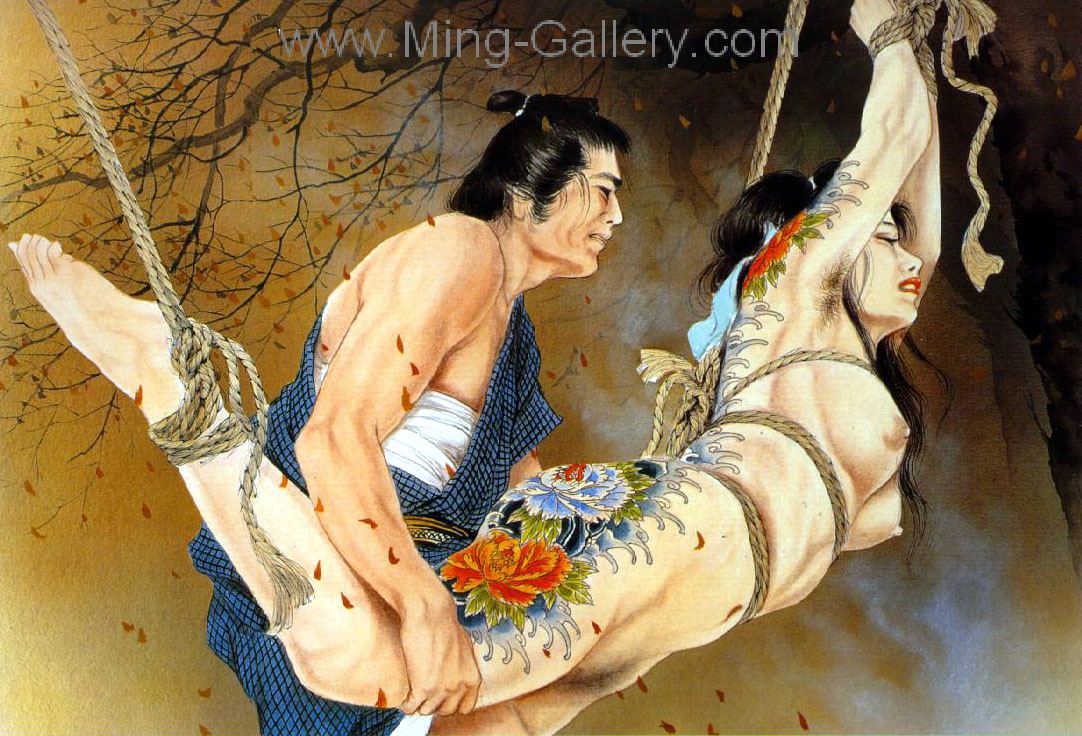 Japanese Erotic Art painting on canvas ERJ0025