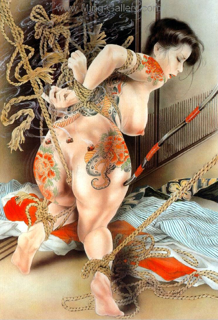 Japanese Erotic Art painting on canvas ERJ0027