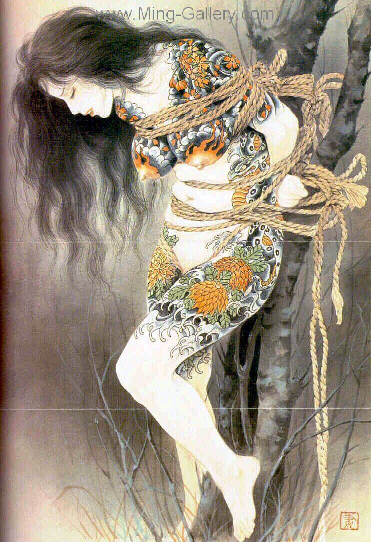 Japanese Erotic Art painting on canvas ERJ0030