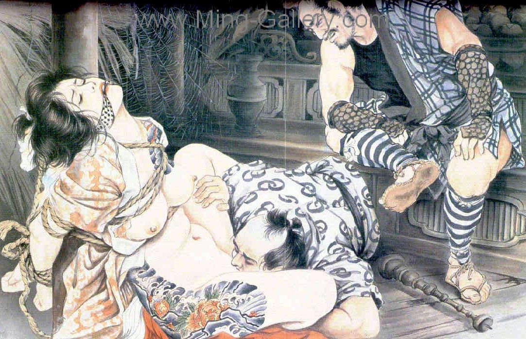 Japanese Erotic Art painting on canvas ERJ0033