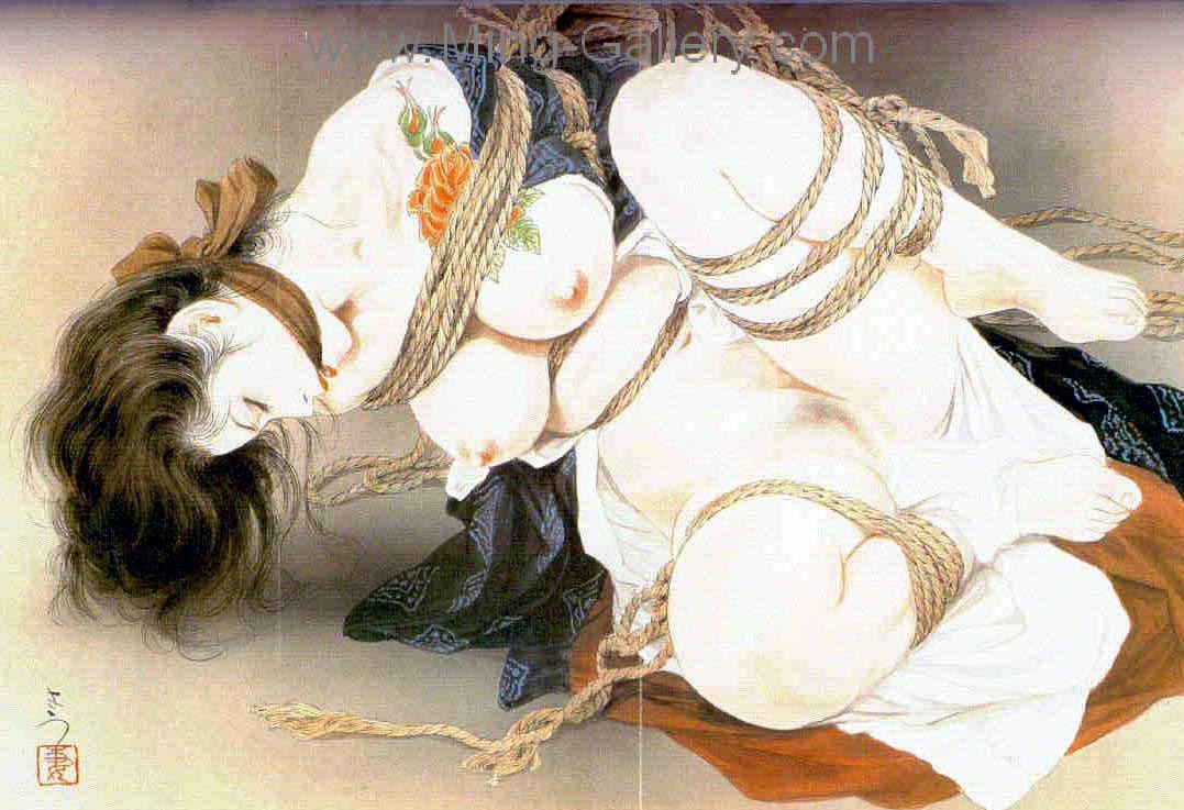 Japanese Erotic Art painting on canvas ERJ0034