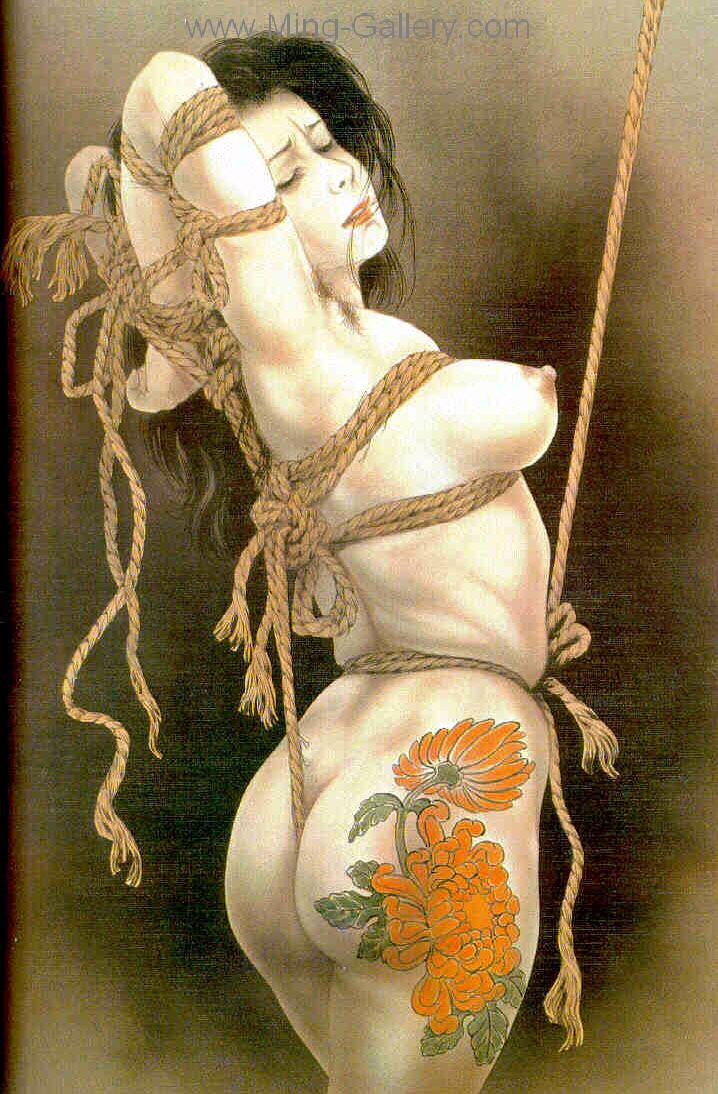 Japanese Erotic Art painting on canvas ERJ0036