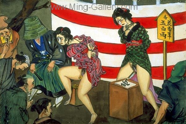 Japanese Erotic Art painting on canvas ERJ0049