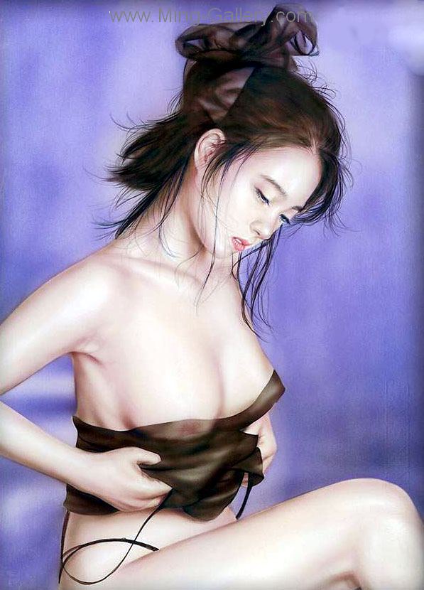 Erotic Art Asian Pinups painting on canvas ERP0009