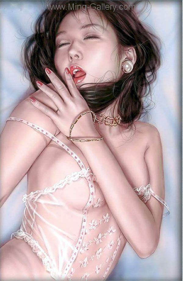 Erotic Art Asian Pinups painting on canvas ERP0030