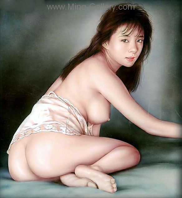 Erotic Art Asian Pinups painting on canvas ERP0035
