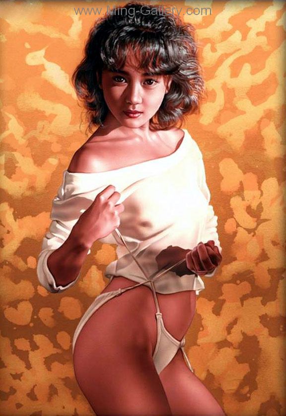 Erotic Art Asian Pinups painting on canvas ERP0048
