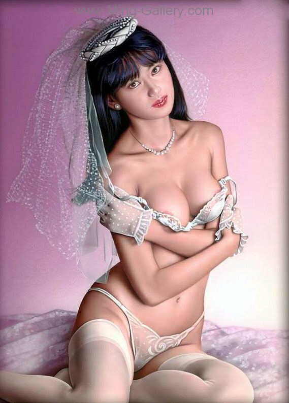 Erotic Art Asian Pinups painting on canvas ERP0076