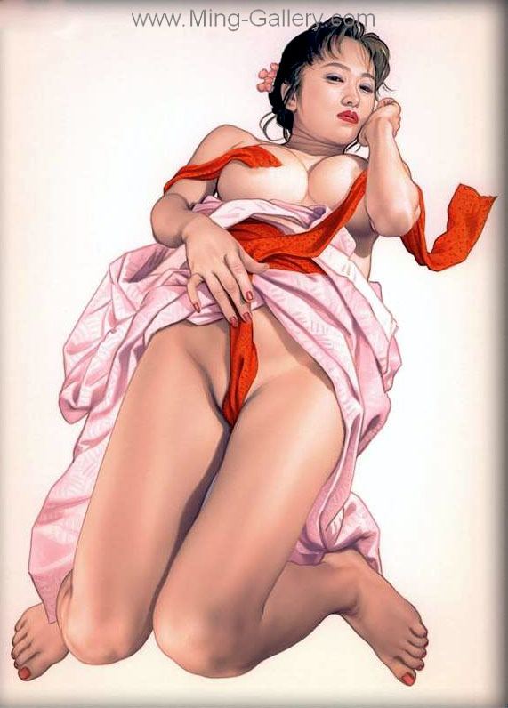 Erotic Art Asian Pinups painting on canvas ERP0123