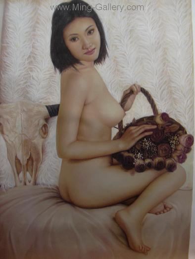 Erotic Art Asian Pinups painting on canvas ERP0151