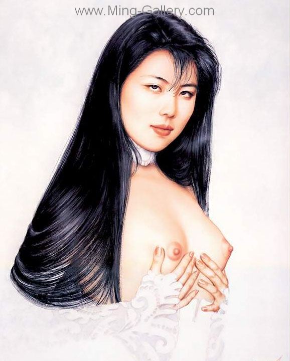 Erotic Art Asian Pinups painting on canvas ERP0159