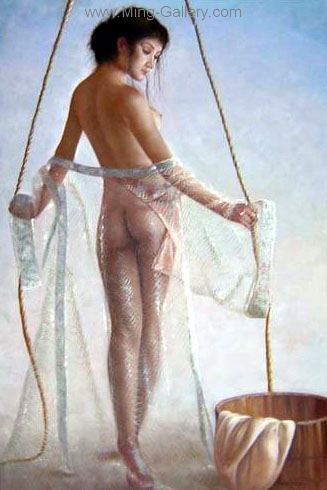 Erotic Art Asian Pinups painting on canvas ERP0163