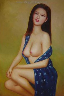 Erotic Art Asian Pinups painting on canvas ERP0170