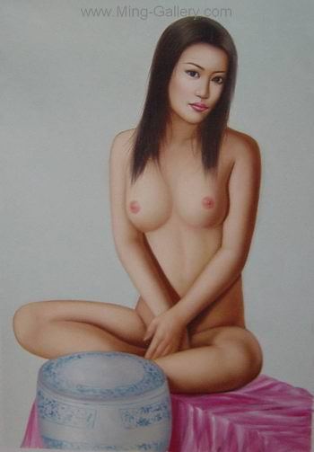 Erotic Art Asian Pinups painting on canvas ERP0172
