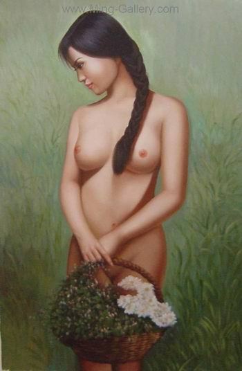Erotic Art Asian Pinups painting on canvas ERP0173