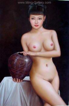 Erotic Art Asian Pinups painting on canvas ERP0183