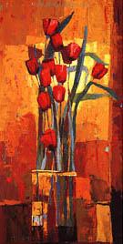 Flowers painting on canvas FLO0039