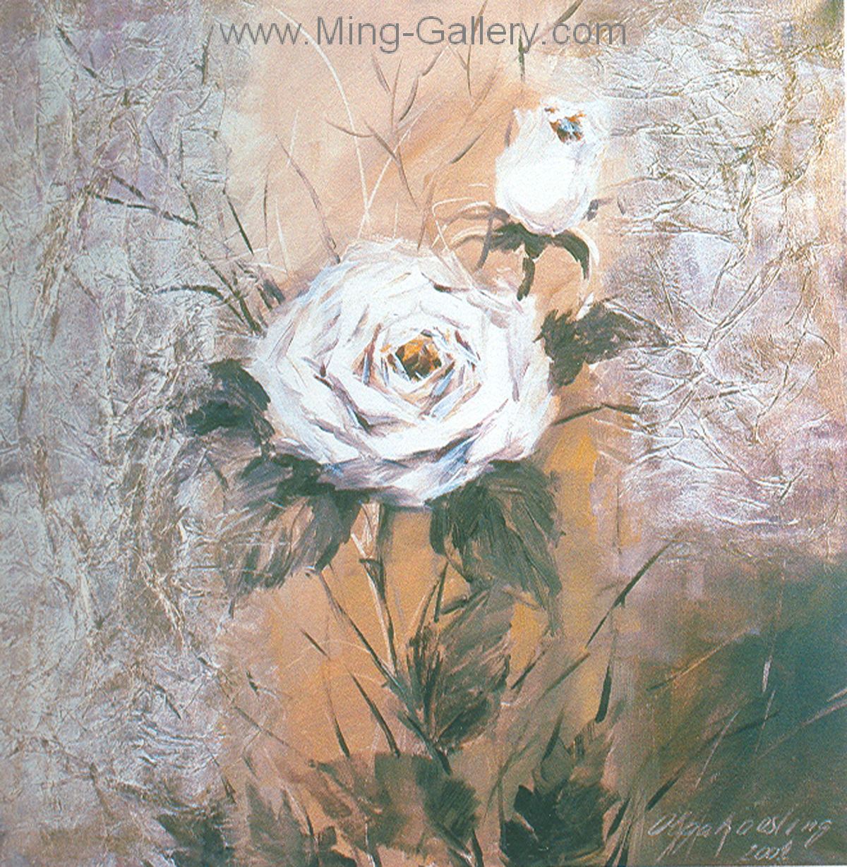 Flowers painting on canvas FLO0045