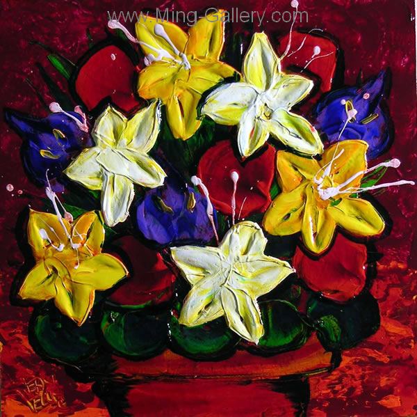 Flowers painting on canvas FLO0053