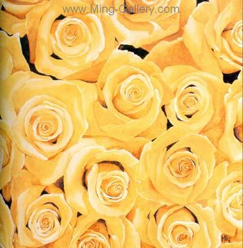 Flowers painting on canvas FLO0061