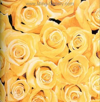 Flowers painting on canvas FLO0061