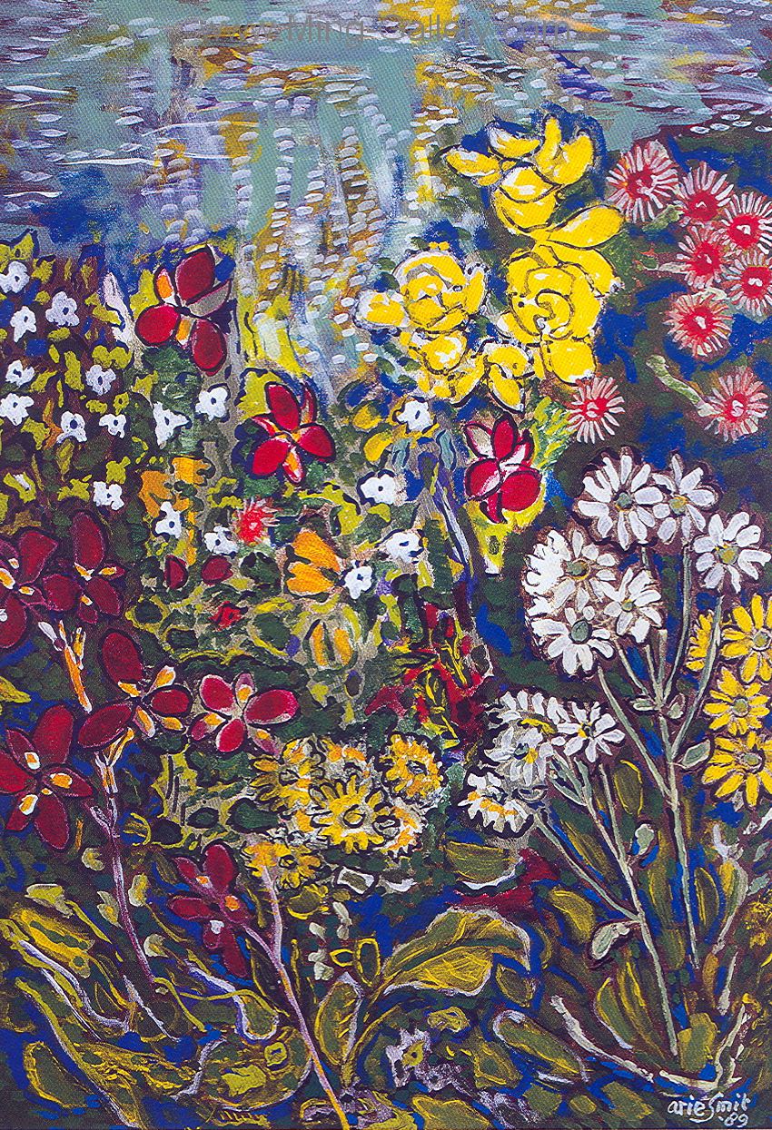 Flowers painting on canvas FLO0099