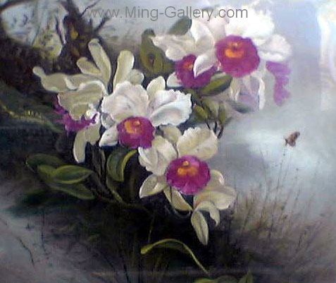 Flowers painting on canvas FLO0104