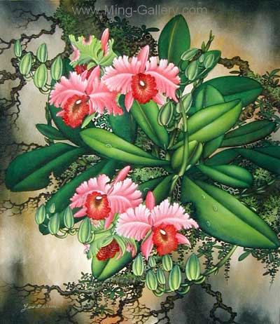 Flowers painting on canvas FLO0108