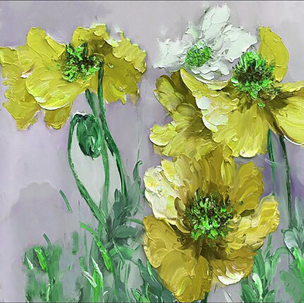 Flowers painting on canvas FLO0162