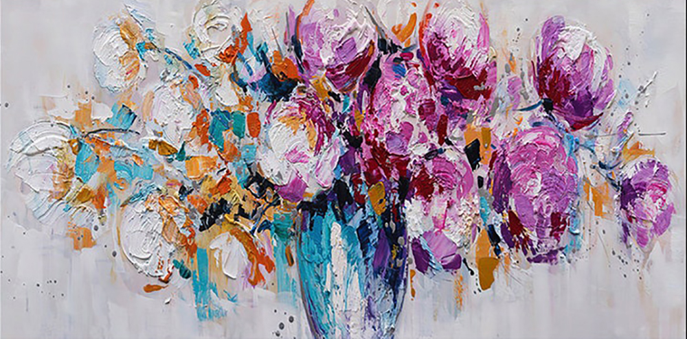 Flowers painting on canvas FLO0169