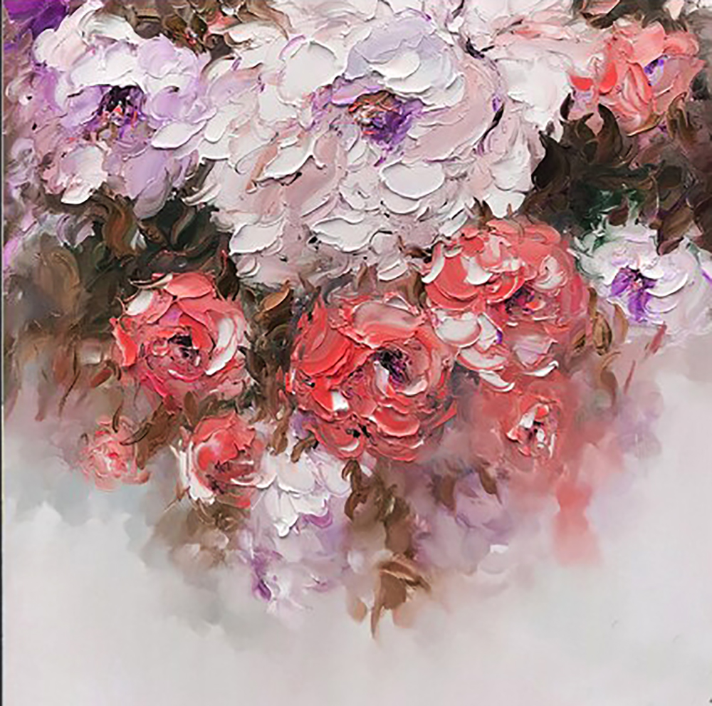 Flowers painting on canvas FLO0175