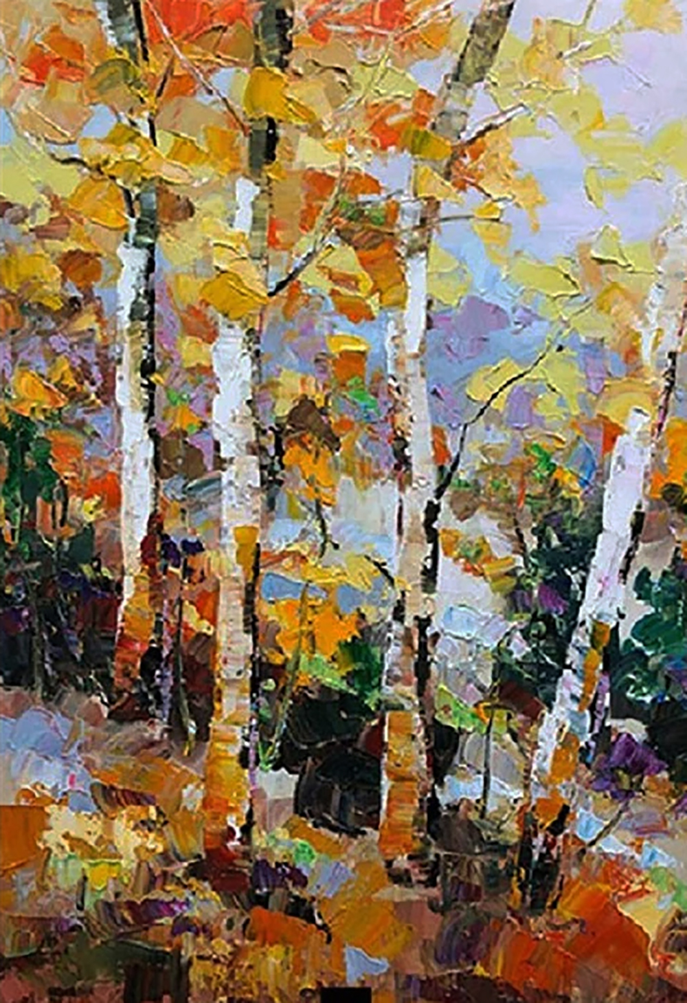 Forests painting on canvas FOR0032