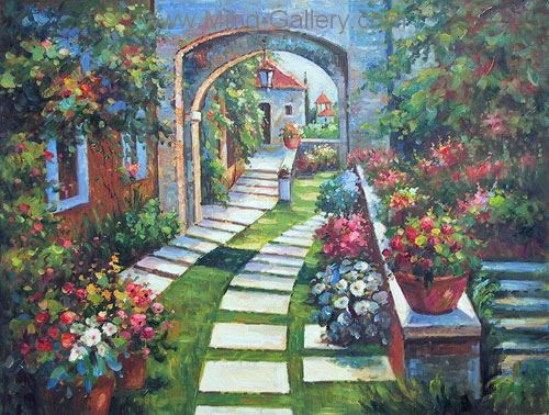 Gardens painting on canvas GAR0015