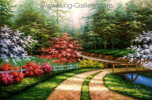 Gardens painting on canvas GAR0016