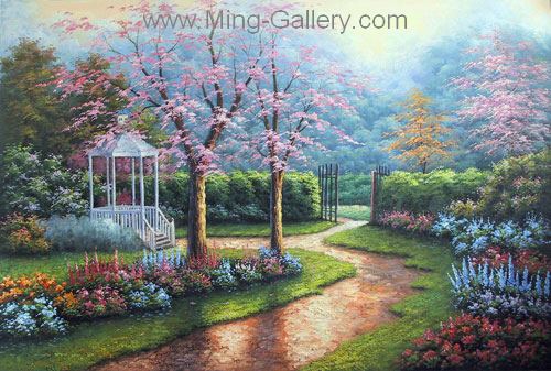 Gardens painting on canvas GAR0020