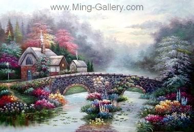 GAR0024 - Oil painting of Garden for Sale