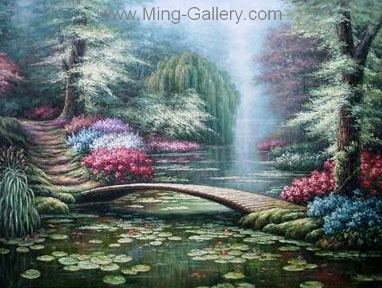 GAR0027 - Oil painting of Garden for Sale