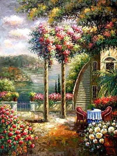 Gardens painting on canvas GAR0028